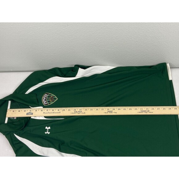 Charlotte United Soccer Men XL Polo Shirt Under Armour Green Heat Gear Loose Fit - Picture 9 of 9